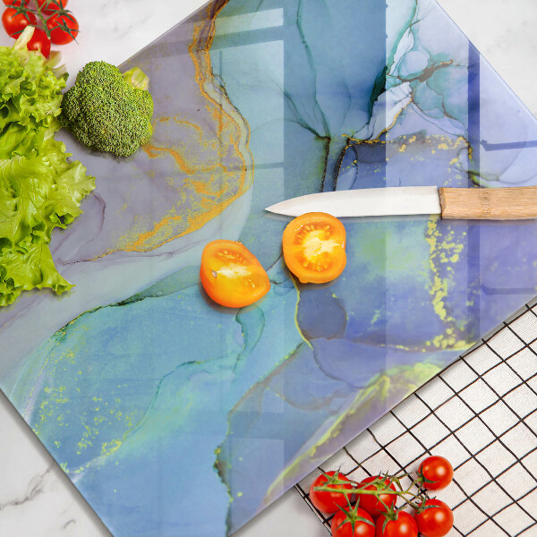 Skleněná krájecí deska Prasklý zlatý kámen