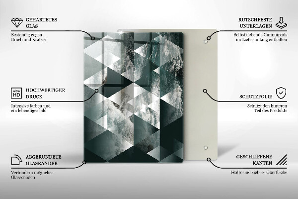 Skleněná krájecí deska Prasklý zlatý kámen