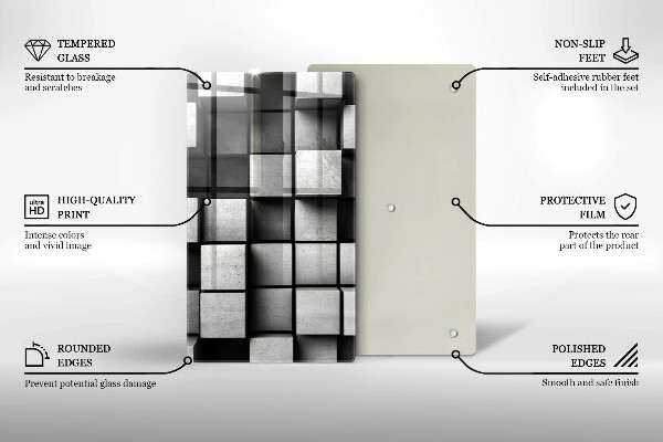 Skleněná krájecí deska 3d geometrie pozadí