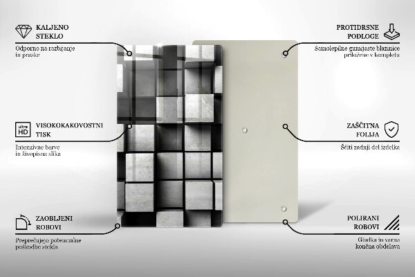 Skleněná krájecí deska 3d geometrie pozadí