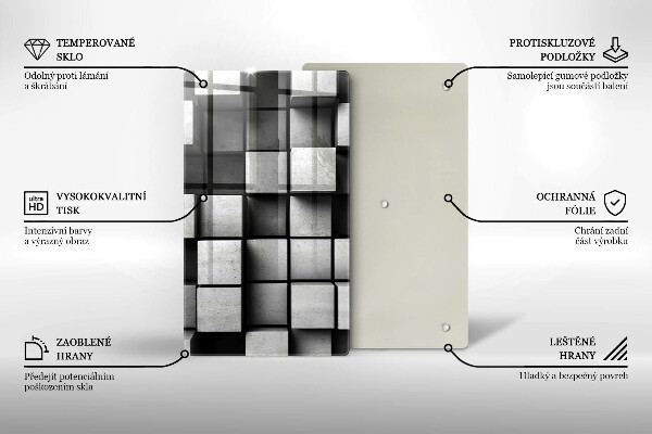 Skleněná krájecí deska 3d geometrie pozadí
