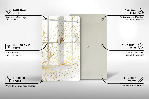 Skleněná deska do kuchyně Moderní čáry vzor