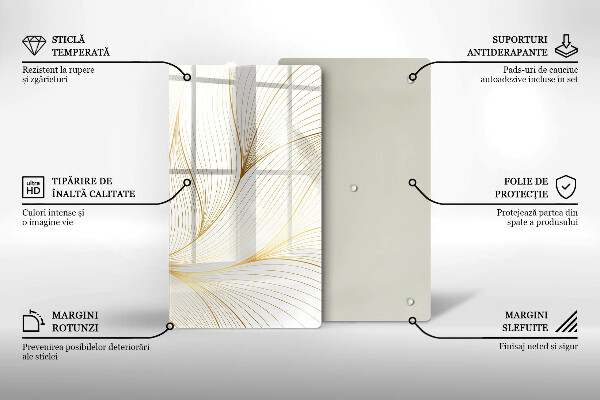 Skleněná deska do kuchyně Moderní čáry vzor