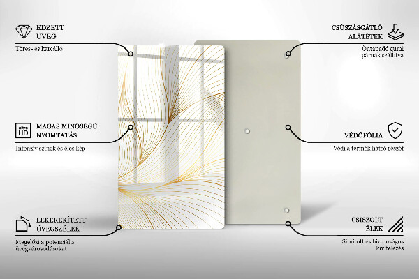 Skleněná deska do kuchyně Moderní čáry vzor