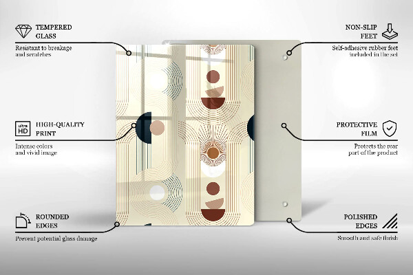 Skleněná deska do kuchyně Moderní čáry vzor