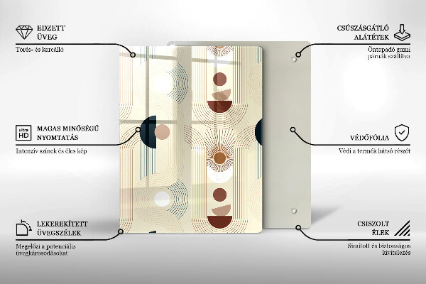 Skleněná deska do kuchyně Moderní čáry vzor