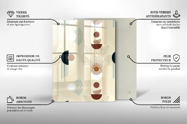 Skleněná deska do kuchyně Moderní čáry vzor