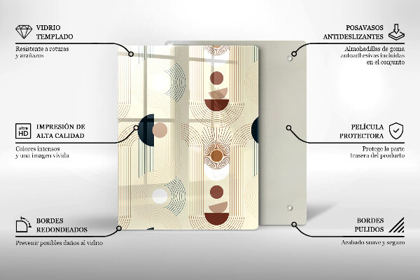 Skleněná deska do kuchyně Moderní čáry vzor