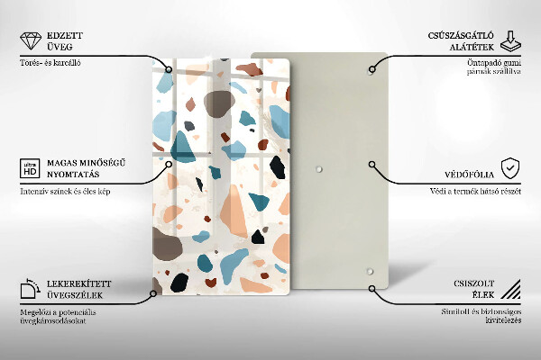 Skleněná krájecí deska Dekorativní kamenina