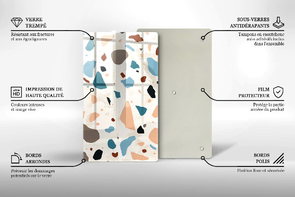 Skleněná krájecí deska Dekorativní kamenina