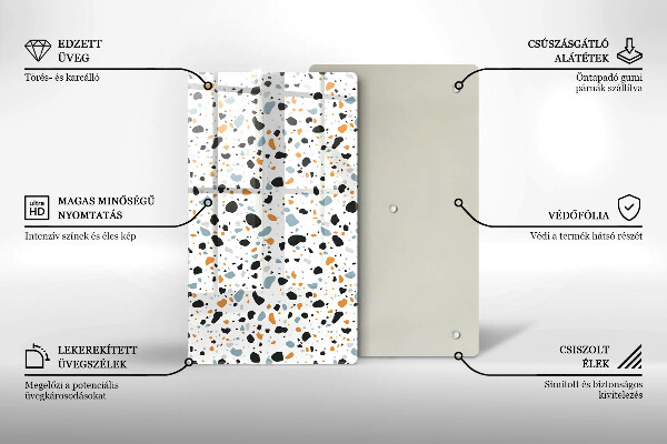 Skleněná krájecí deska Dekorativní kamenina