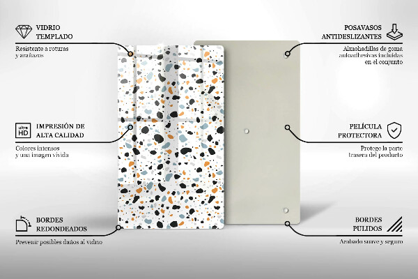 Skleněná krájecí deska Dekorativní kamenina