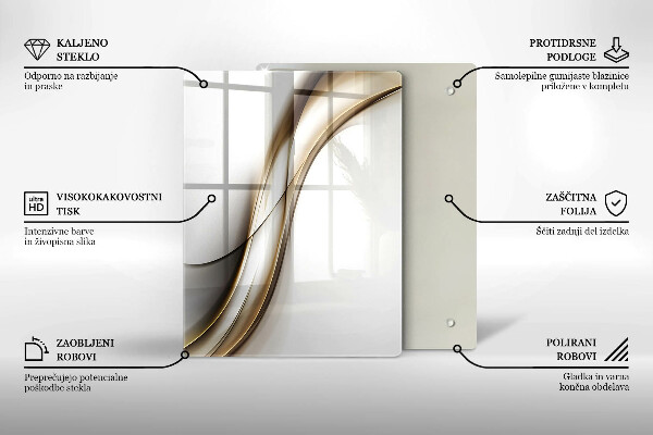 Skleněná deska do kuchyně Vzor boho šipky