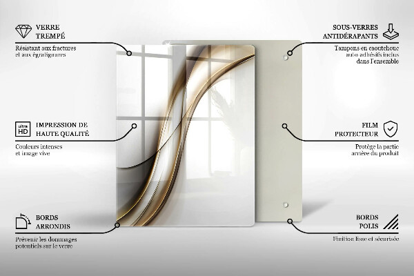 Skleněná deska do kuchyně Vzor boho šipky