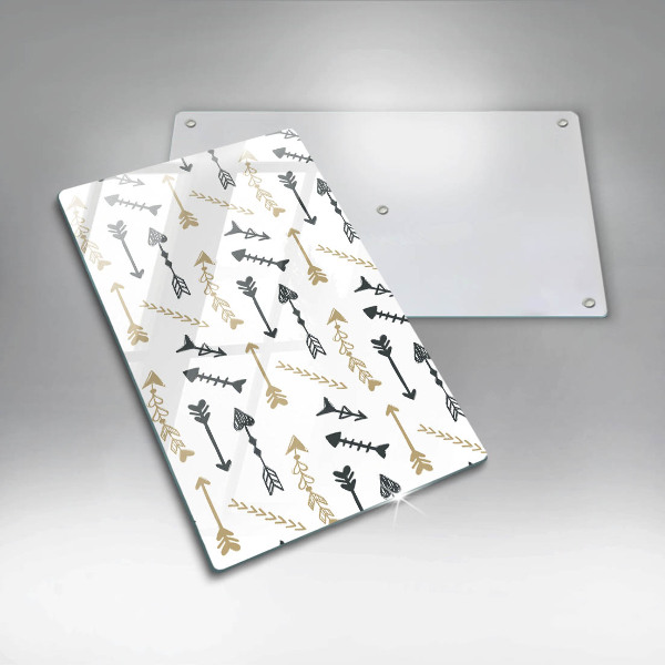 Skleněná deska do kuchyně Vzor boho šipky