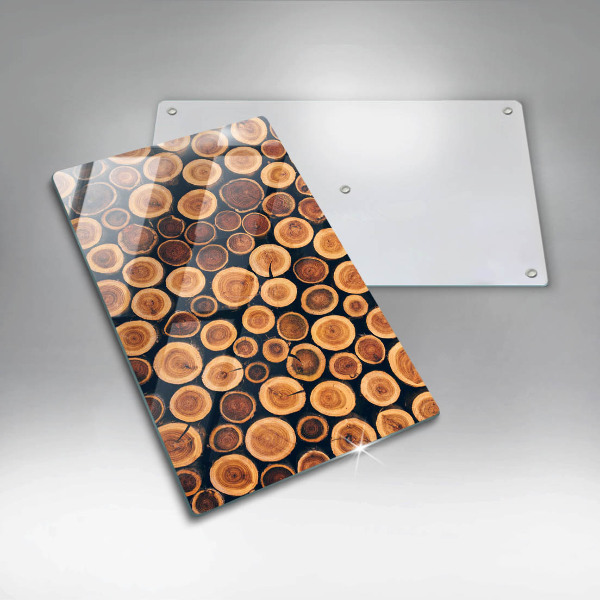 Skleněná deska do kuchyně Dřevěné pařezy