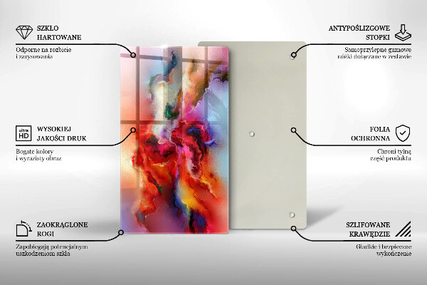 Skleněná deska do kuchyně Kouřová abstrakce