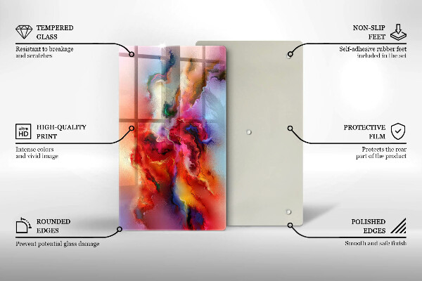 Skleněná deska do kuchyně Kouřová abstrakce