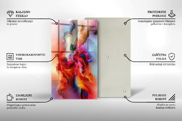 Skleněná deska do kuchyně Kouřová abstrakce