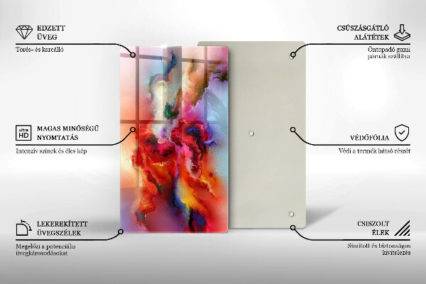 Skleněná deska do kuchyně Kouřová abstrakce