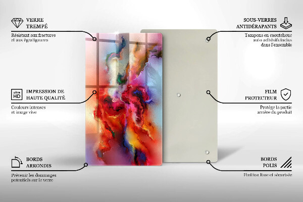 Skleněná deska do kuchyně Kouřová abstrakce