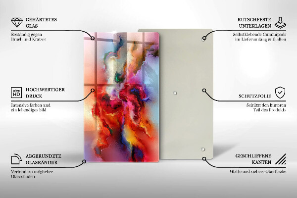 Skleněná deska do kuchyně Kouřová abstrakce