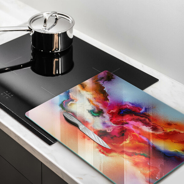 Skleněná deska do kuchyně Kouřová abstrakce