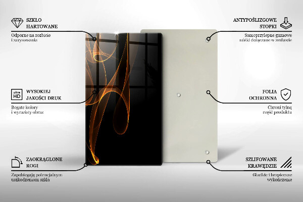 Skleněná deska do kuchyně Abstraktní linie