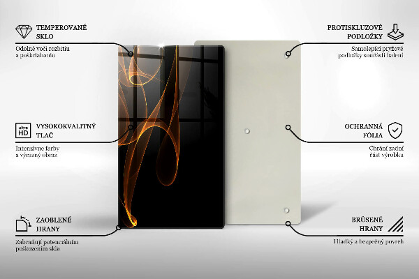 Skleněná deska do kuchyně Abstraktní linie