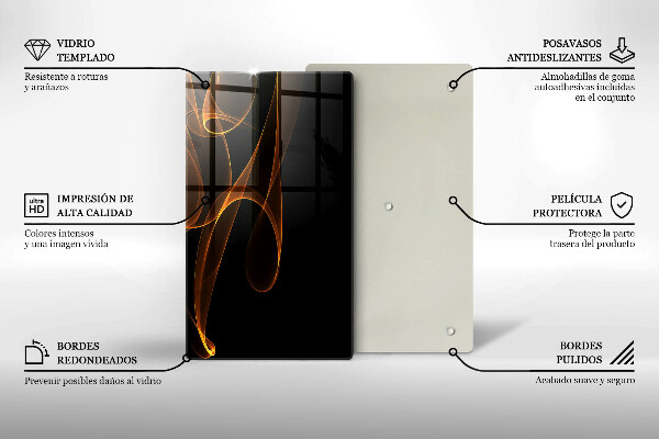 Skleněná deska do kuchyně Abstraktní linie