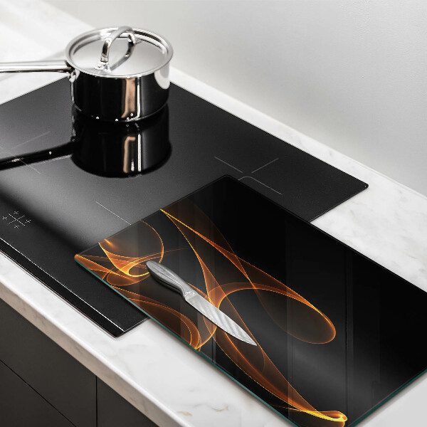 Skleněná deska do kuchyně Abstraktní linie