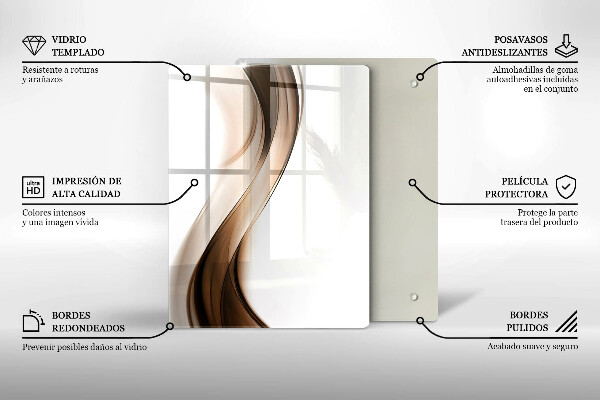 Skleněná deska do kuchyně Abstraktní linie