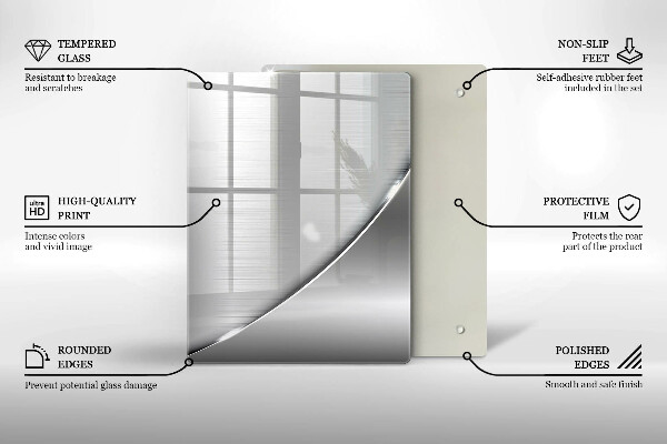 Skleněná deska do kuchyně Trojúhelníky a voda