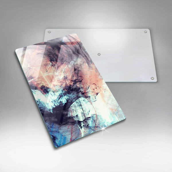 Skleněná deska do kuchyně Malovaná abstrakce
