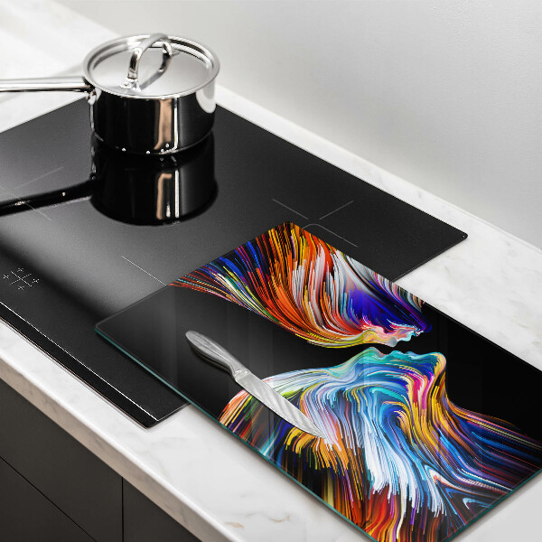 Skleněná deska do kuchyně Polibek abstrakce