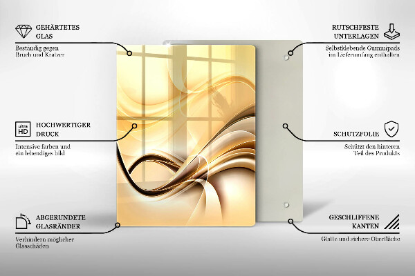 Skleněná deska do kuchyně Polibek abstrakce