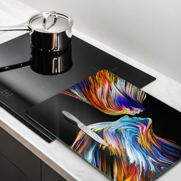 Skleněná deska do kuchyně Polibek abstrakce