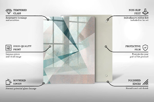 Skleněná deska do kuchyně Abstraktní barvy linky