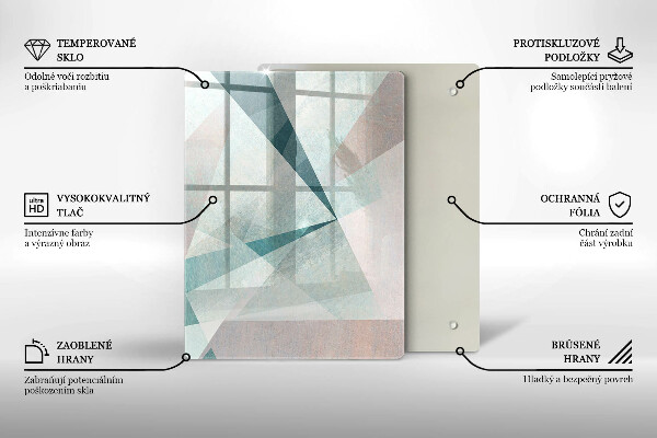 Skleněná deska do kuchyně Abstraktní barvy linky