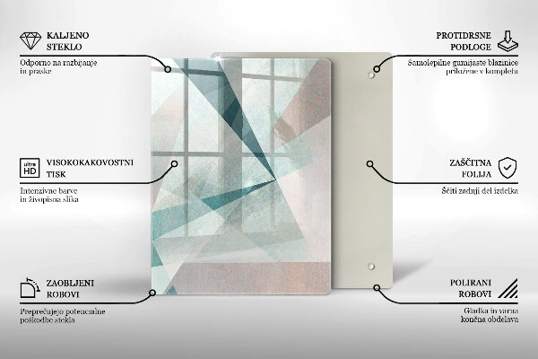 Skleněná deska do kuchyně Abstraktní barvy linky