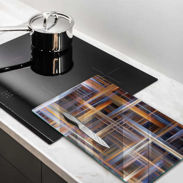 Skleněná deska do kuchyně Abstraktní barvy linky