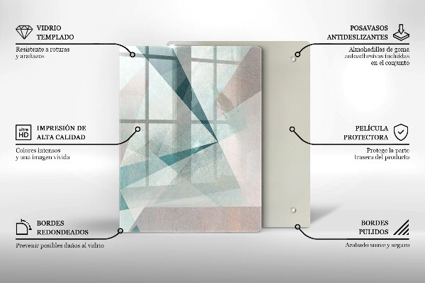 Skleněná deska do kuchyně Abstraktní barvy linky