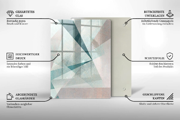 Skleněná deska do kuchyně Abstraktní barvy linky