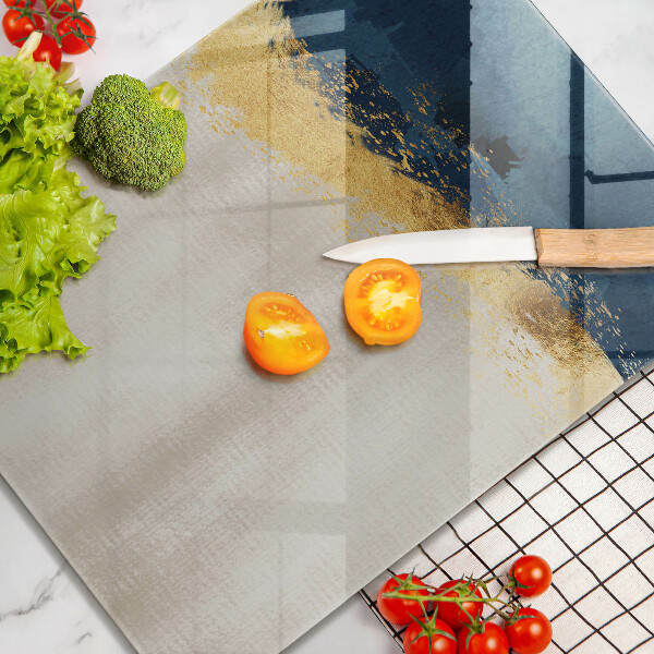 Skleněná deska do kuchyně Zlatá abstrakce