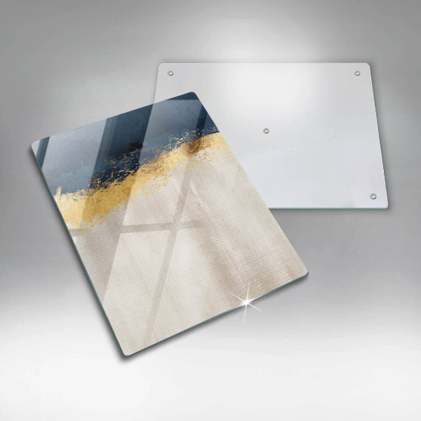 Skleněná deska do kuchyně Zlatá abstrakce