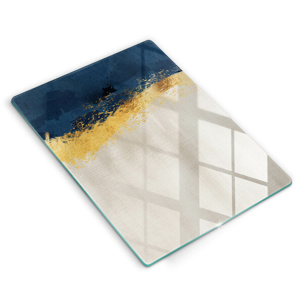 Skleněná deska do kuchyně Zlatá abstrakce