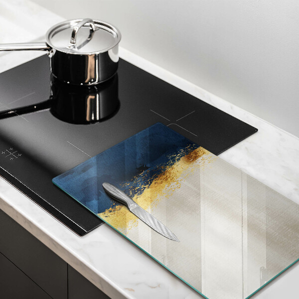 Skleněná deska do kuchyně Zlatá abstrakce