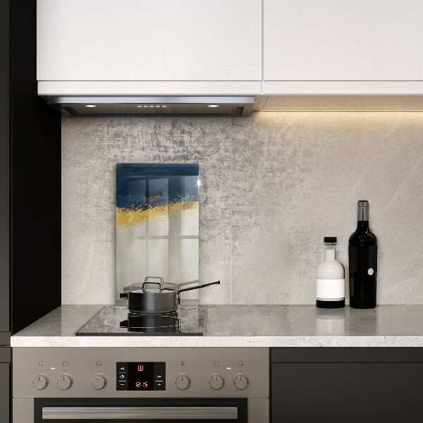 Skleněná deska do kuchyně Zlatá abstrakce