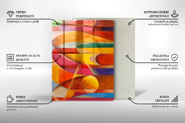 Skleněná deska do kuchyně Textura kamene