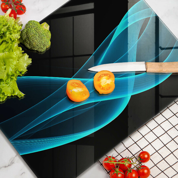 Skleněná deska do kuchyně Modrá abstrakce